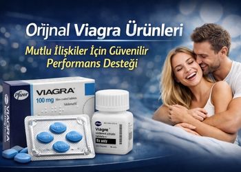 Viagra ürünleri kategorisi bannerı, 100 mg sildenafil tablet ve orijinal Viagra kutu seçenekleri