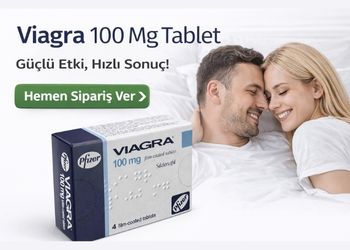 Viagra 100 mg 4 tablet sildenafil banner görseli, mutlu çift fotoğrafı ve hemen sipariş ver CTA butonu ile ürün tanıtımı
